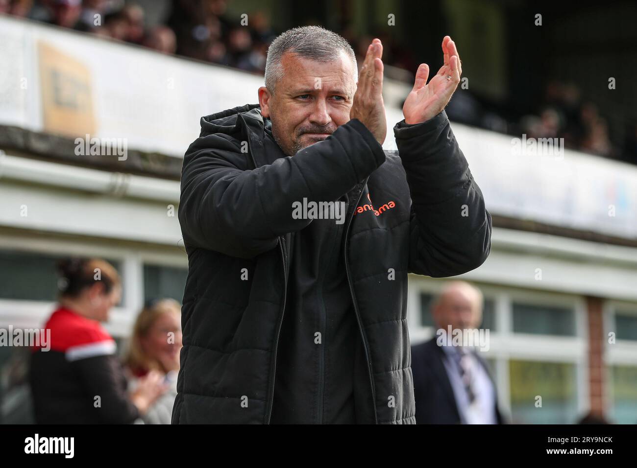 Paul Caddis, primo team manager dell'Hereford FC. Foto Stock