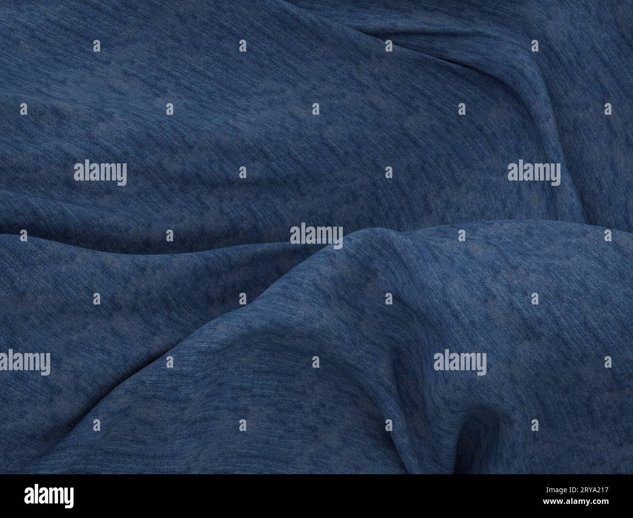 Sfondo formato da denim rughe. illustrazione 3d. Foto Stock