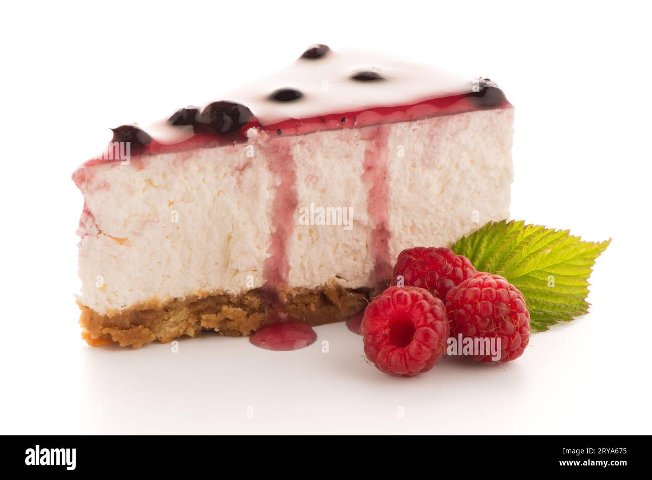 Fetta di torta al formaggio Foto Stock