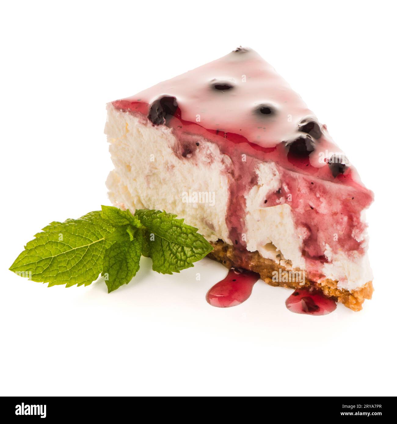 Fetta di torta al formaggio Foto Stock