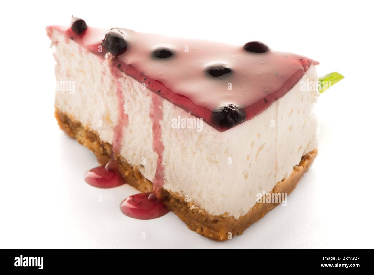 Fetta di torta al formaggio Foto Stock