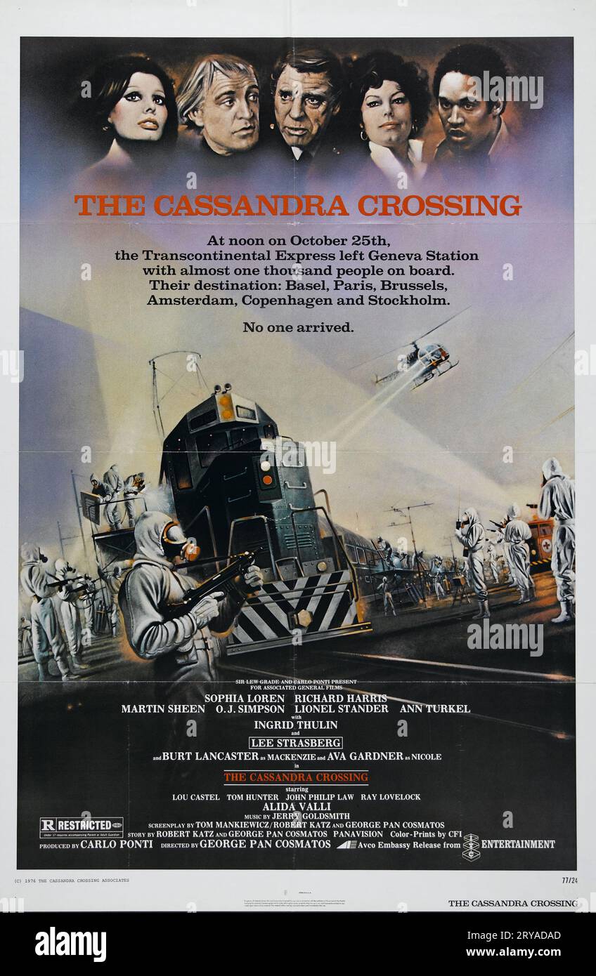 THE CASSANDRA CROSSING (1976), DIRETTO DA GEORGE P. COSMATOS. Crediti: 20TH CENTURY FOX / album Foto Stock