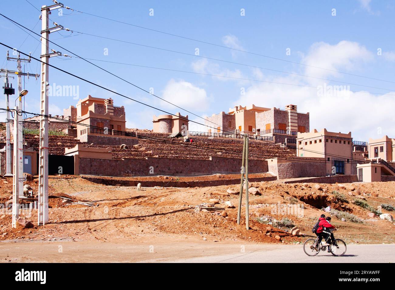 Vita e gente dei villaggi berberi Marocco marzo 2012 Foto Stock