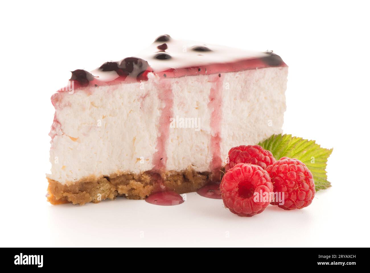 Fetta di torta al formaggio Foto Stock