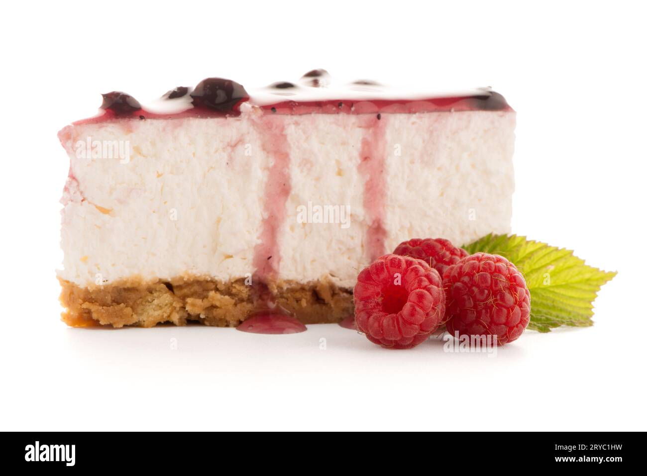 Fetta di torta al formaggio Foto Stock
