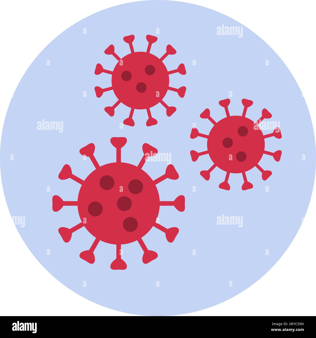 Virus e infezioni, icona medica isolata Illustrazione Vettoriale