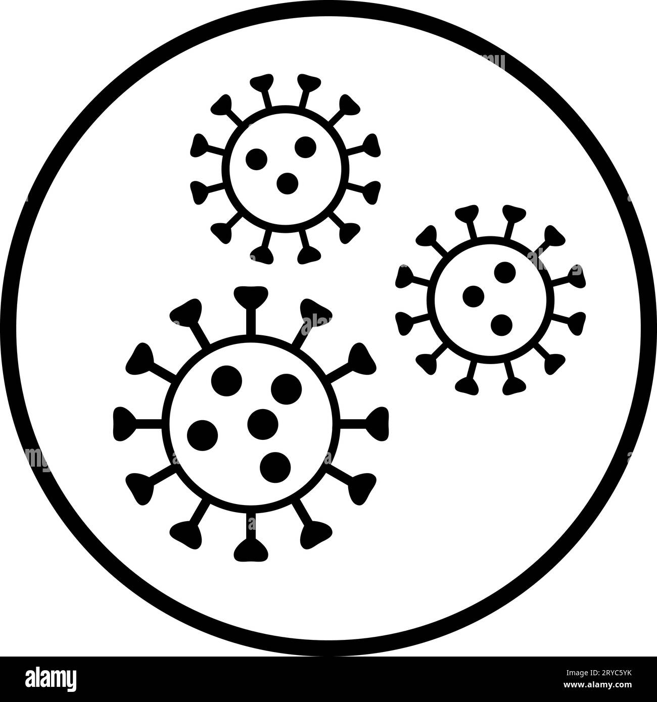 Virus e infezioni, icona medica isolata Illustrazione Vettoriale