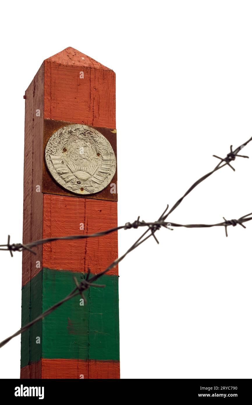 Il pilastro di confine dell'URSS Foto Stock