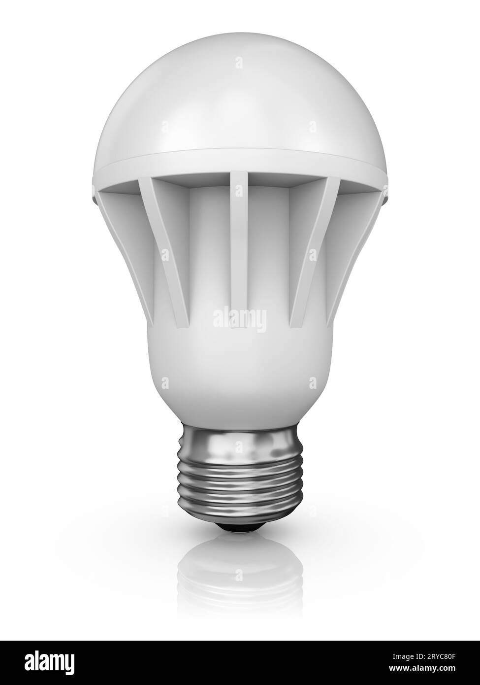 Lampada su sfondo bianco Foto Stock