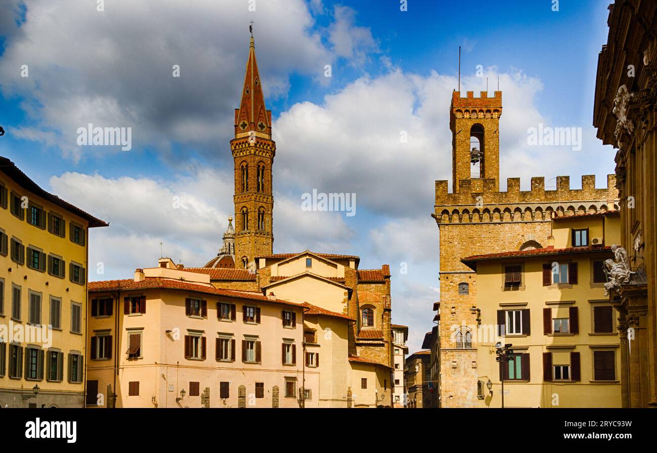 Palazzi storici a Firenze Foto Stock