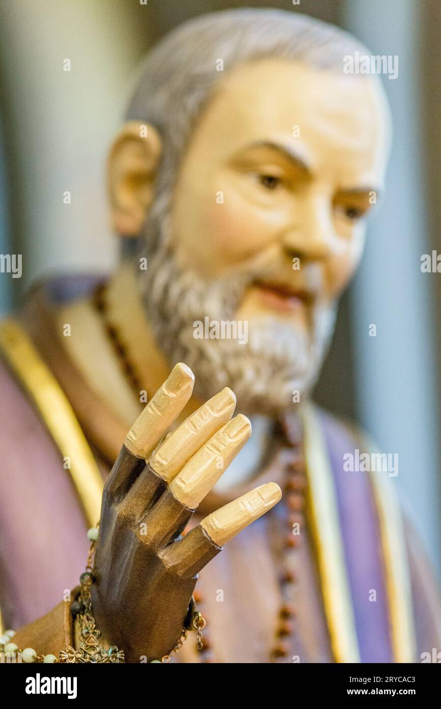 La mano benedetta di San Pio Foto Stock