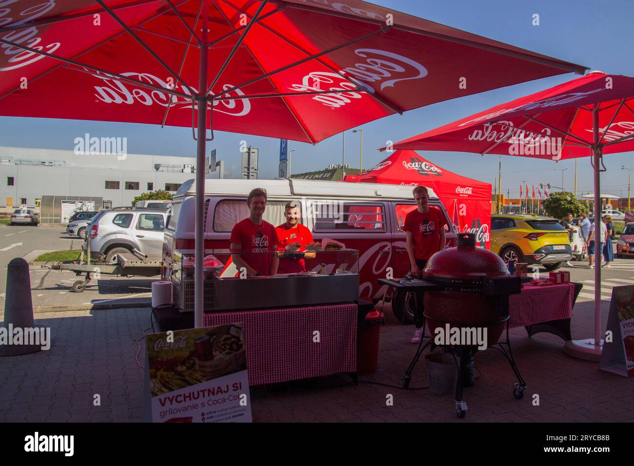 Coca Cola, evento ufficiale alla griglia per barbecue Foto Stock