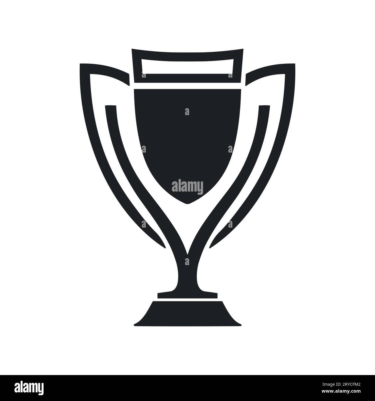 Icona del trofeo illustrazione vettoriale, modello logo Champion Cup Illustrazione Vettoriale