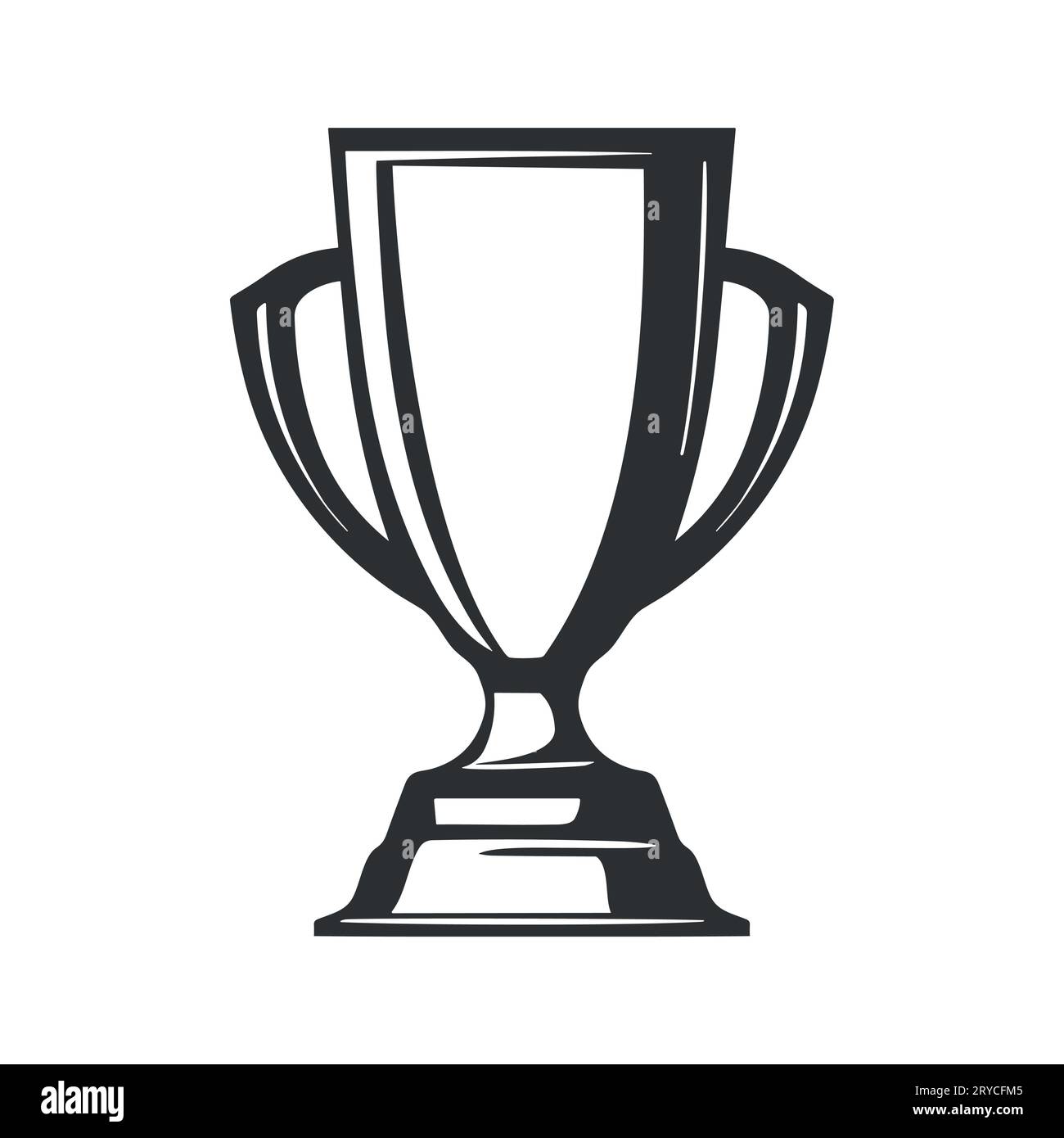 Icona del trofeo illustrazione vettoriale, modello logo Champion Cup Illustrazione Vettoriale