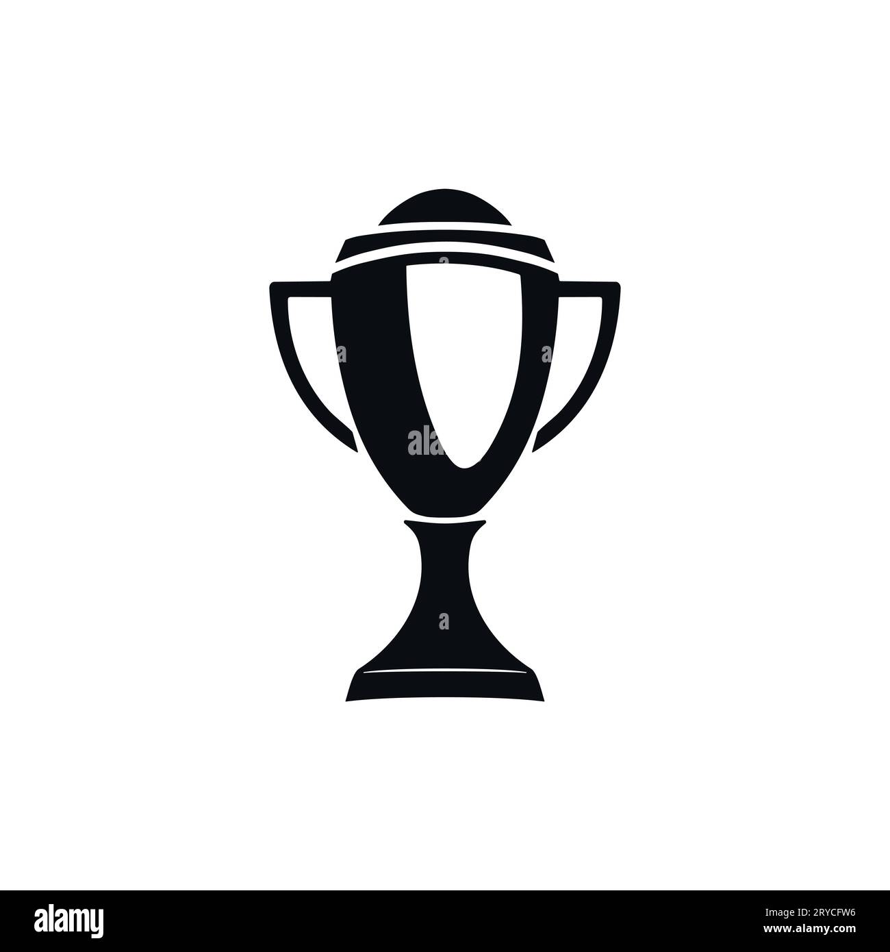 Icona del trofeo illustrazione vettoriale, modello logo Champion Cup Illustrazione Vettoriale