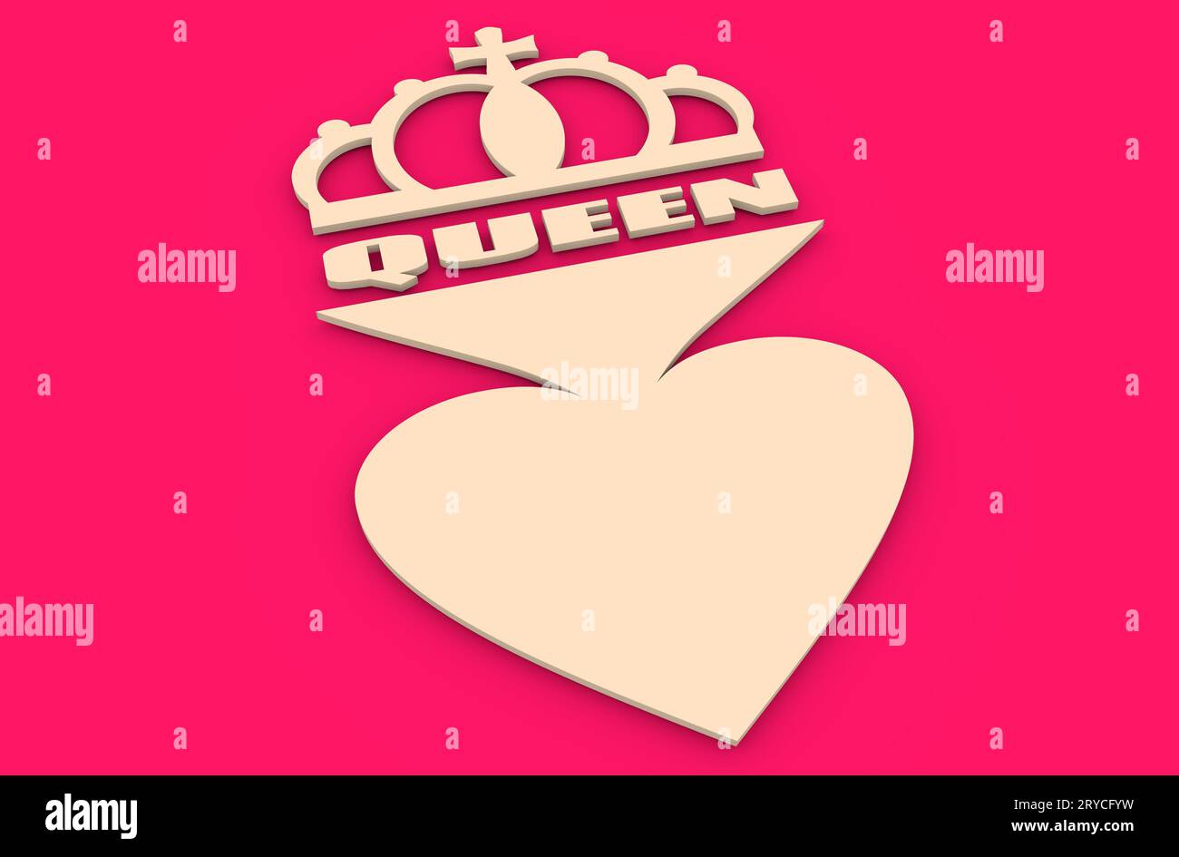 Monocromatico corona semplice e di picche Suit icone Foto Stock