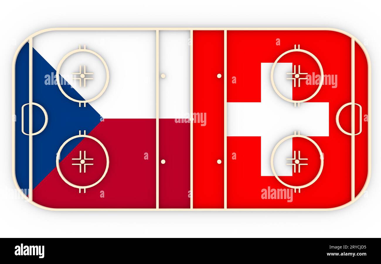 Ceco vs Svizzera. Gara di hockey su ghiaccio 2016 Foto Stock