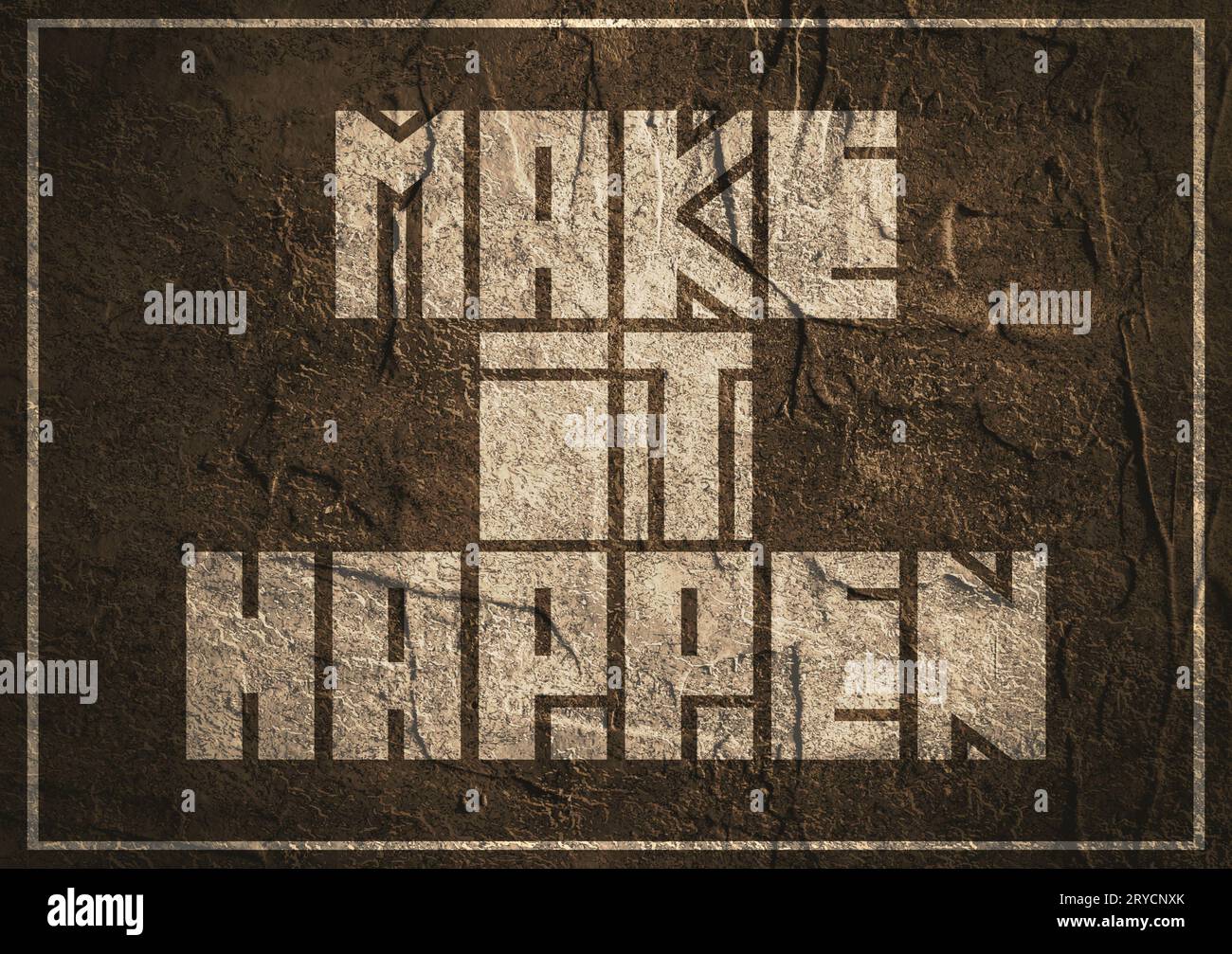 Farlo accadere. La motivazione del preventivo. Foto Stock