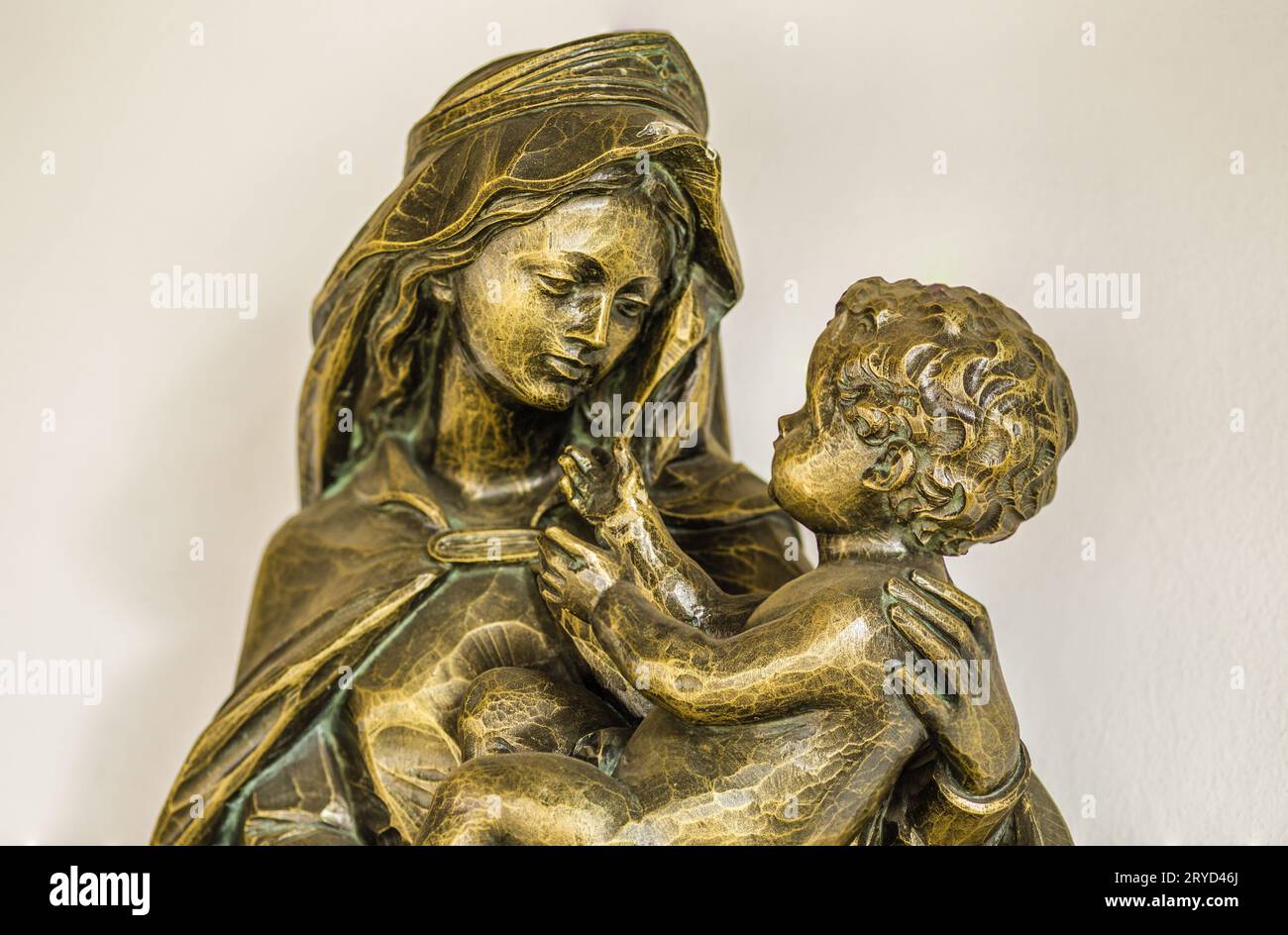 La Beata Vergine Maria è la holding il Santo Bambino Gesù Foto Stock