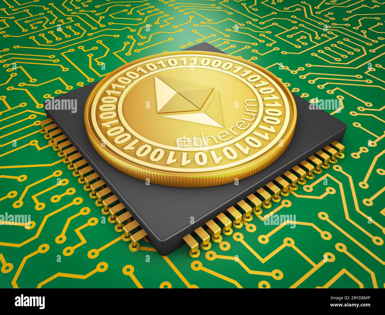 Processore e ethereum Foto Stock