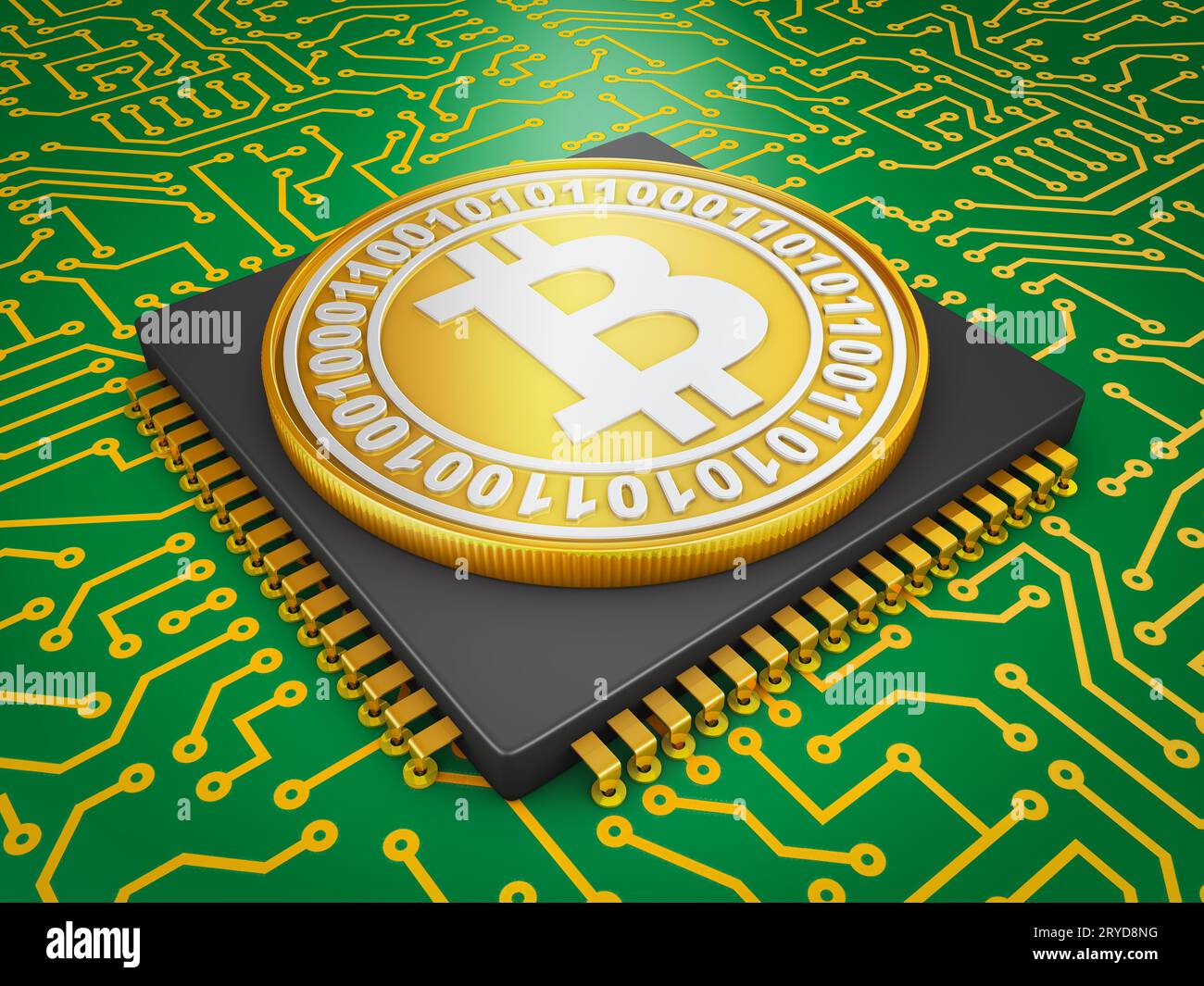 Processore e bitcoin Foto Stock