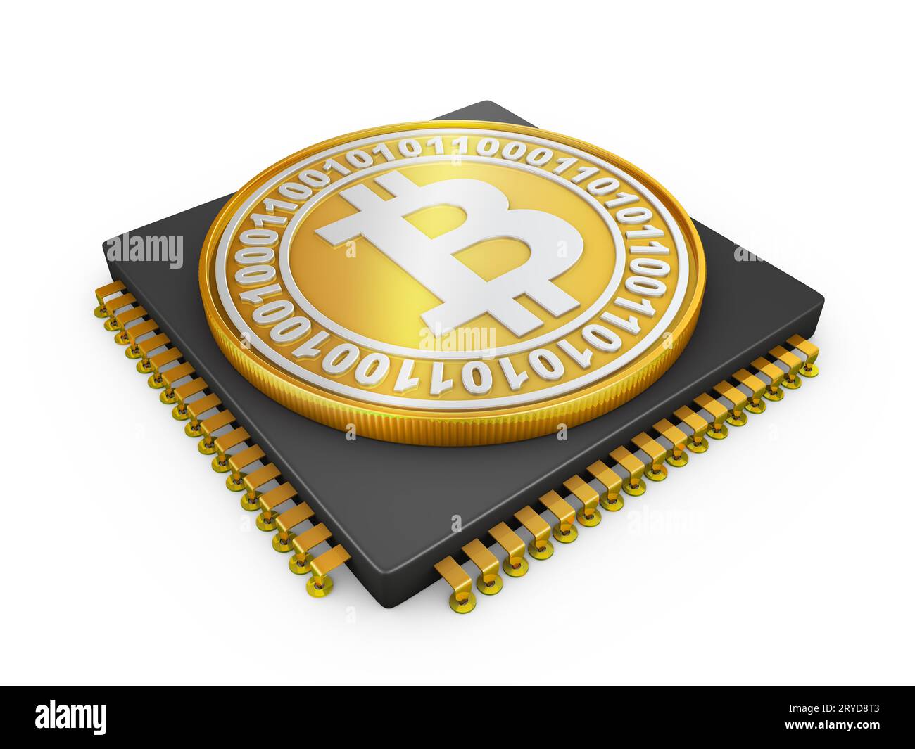 Processore e bitcoin Foto Stock