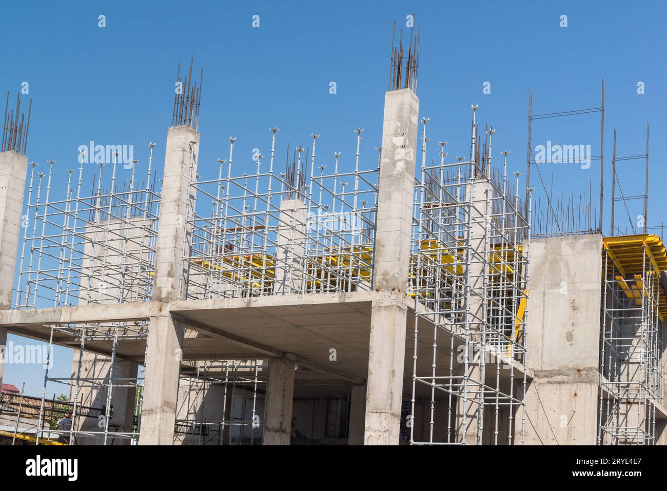Strutture metalliche in calcestruzzo Foto Stock