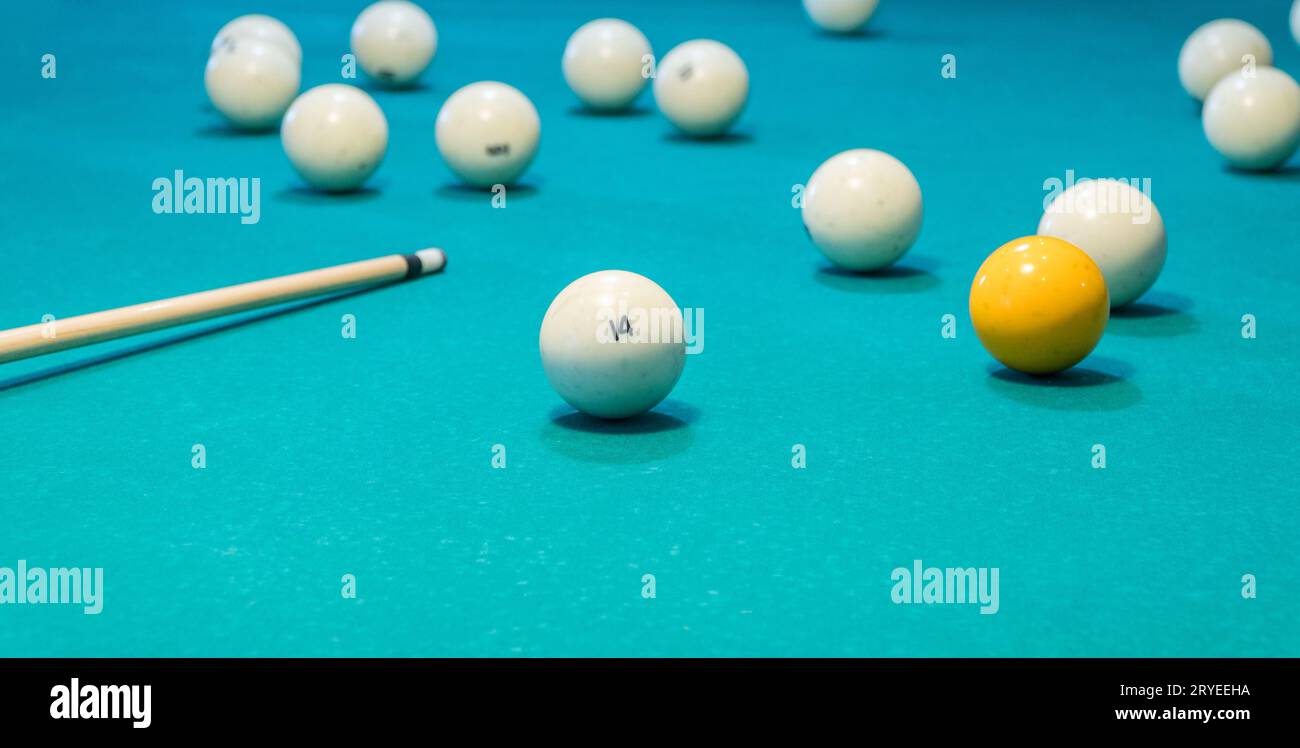 Gioco del biliardo Foto Stock