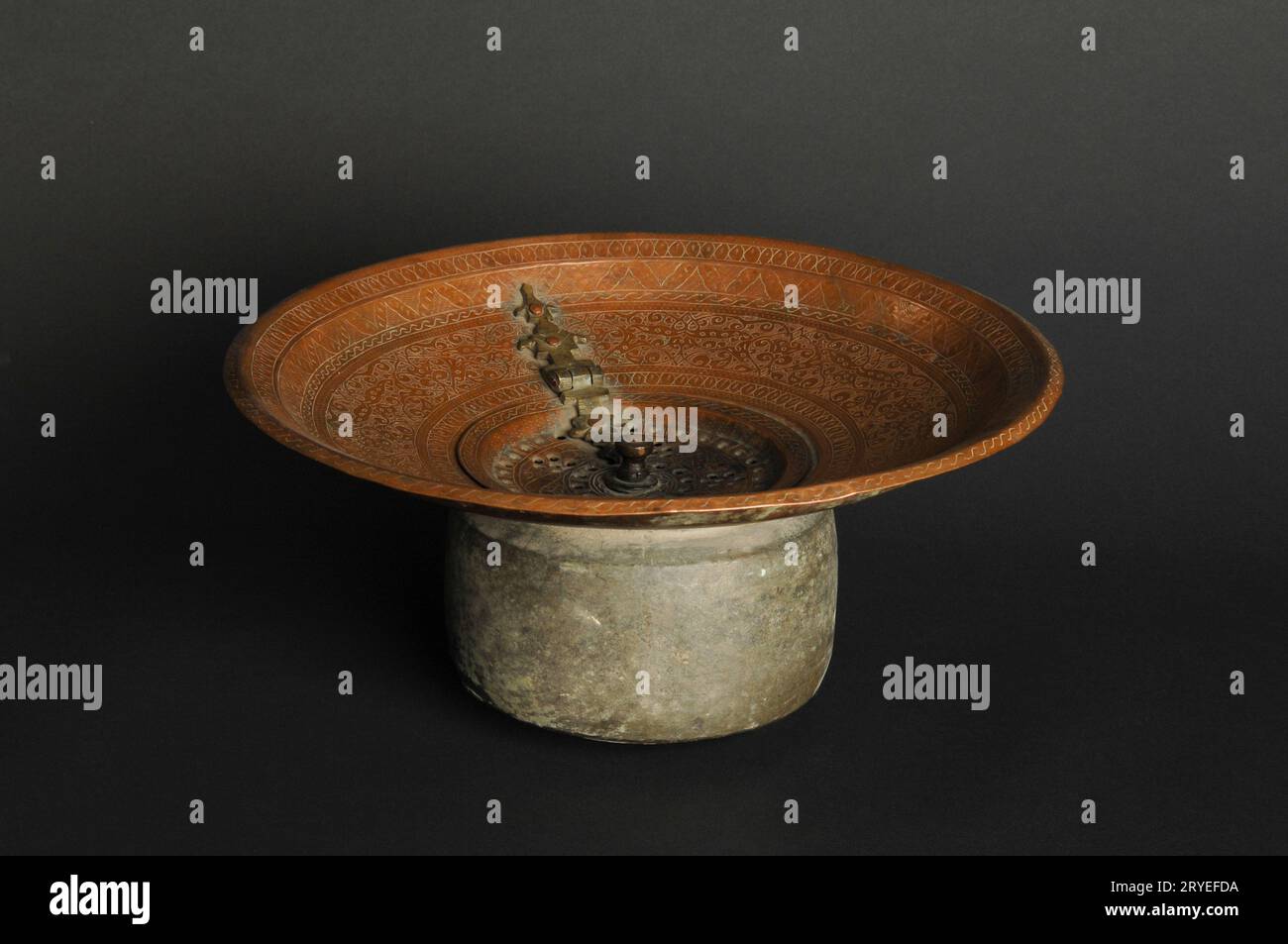 Antichi utensili in metallo Foto Stock