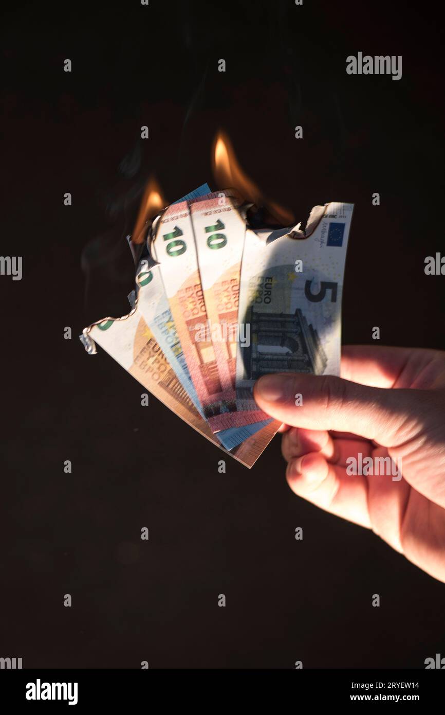 L'inflazione e il valore del denaro in economia Foto Stock