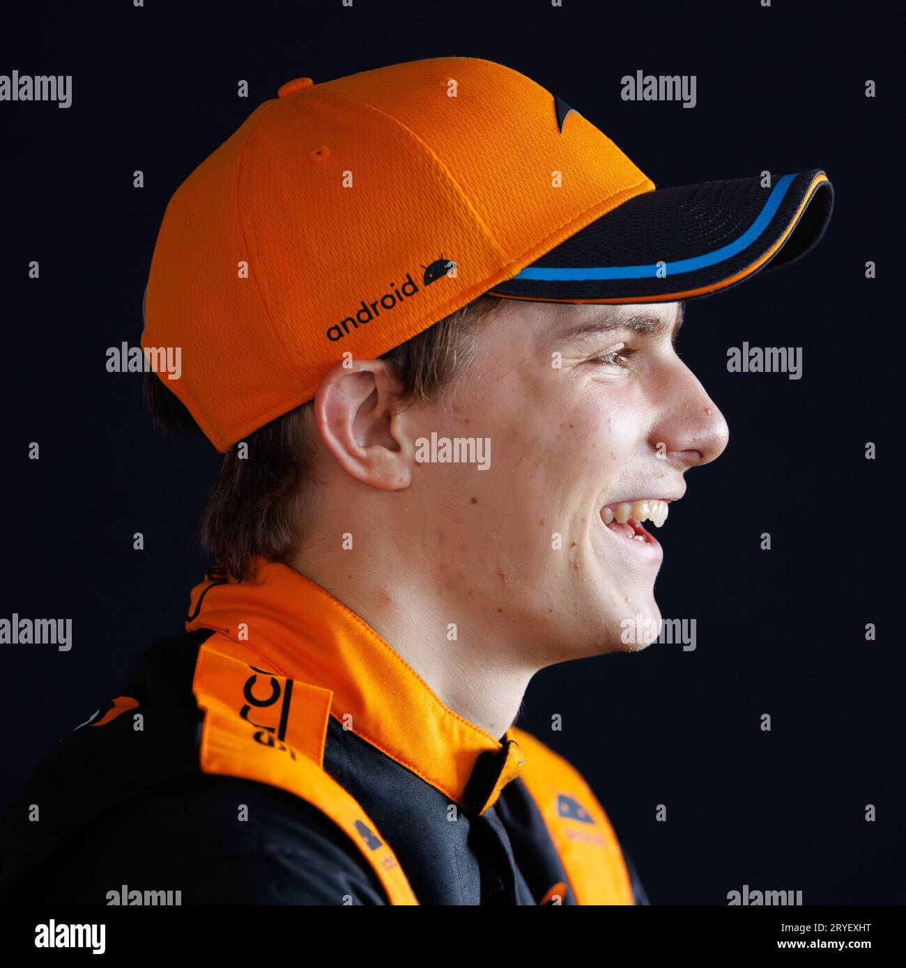 Suzuka Grand Prix Circuit, 1 ottobre 2023: Oscar Piastri (AUS) del team McLaren a presser durante il Gran Premio di Formula 1 del Giappone 2023. Foto Stock