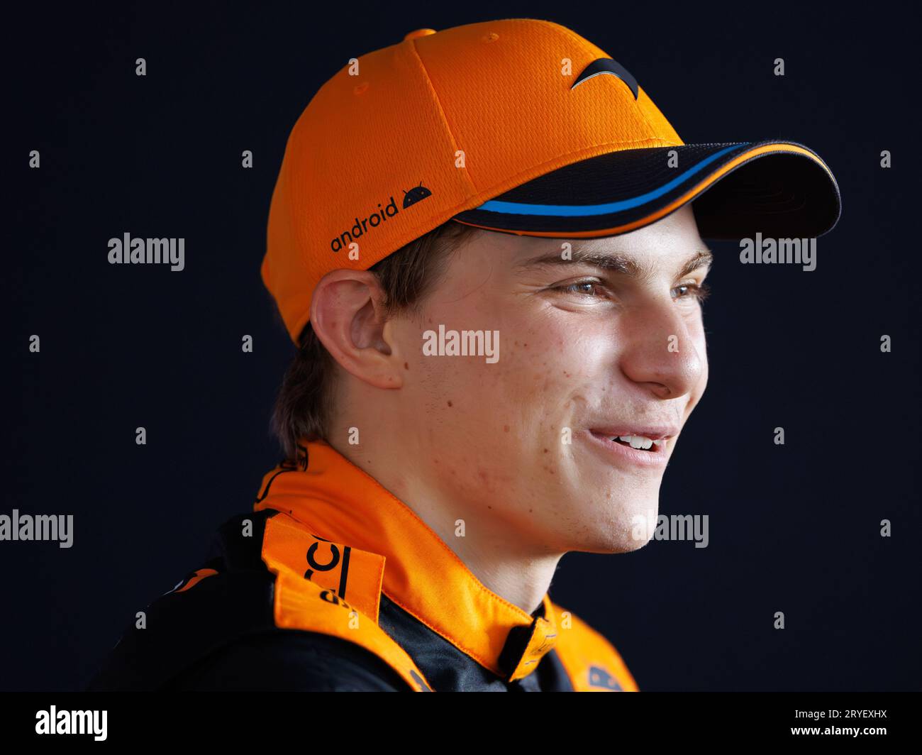 Suzuka Grand Prix Circuit, 1 ottobre 2023: Oscar Piastri (AUS) del team McLaren a presser durante il Gran Premio di Formula 1 del Giappone 2023. Foto Stock