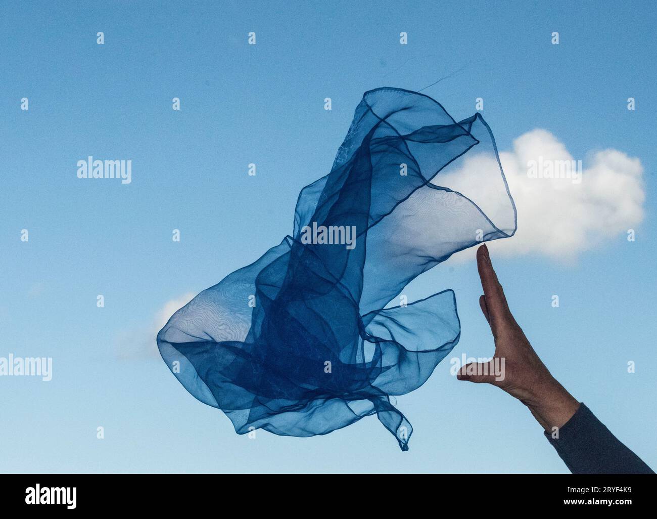 Il colore blu, associato al freddo e alla tristezza Foto Stock