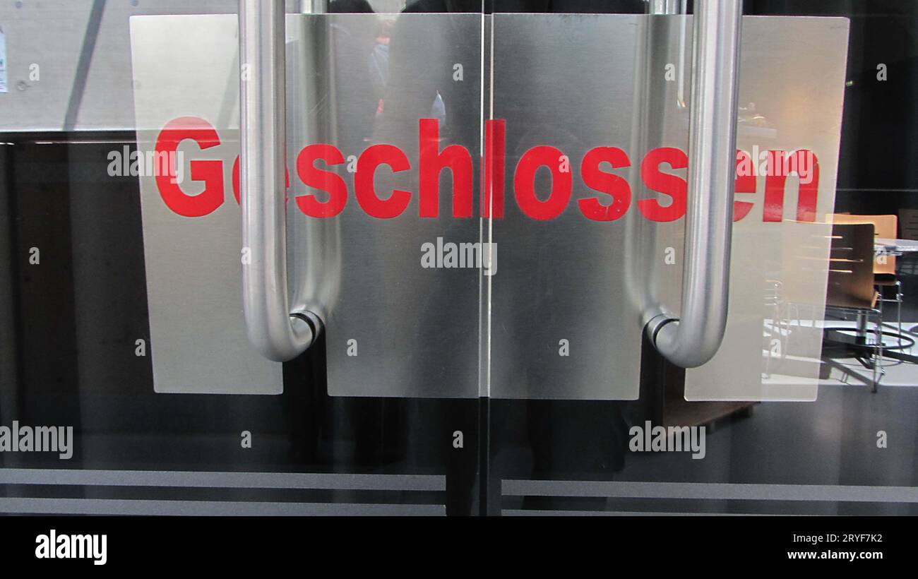 Un'azienda o un'azienda chiusa Foto Stock
