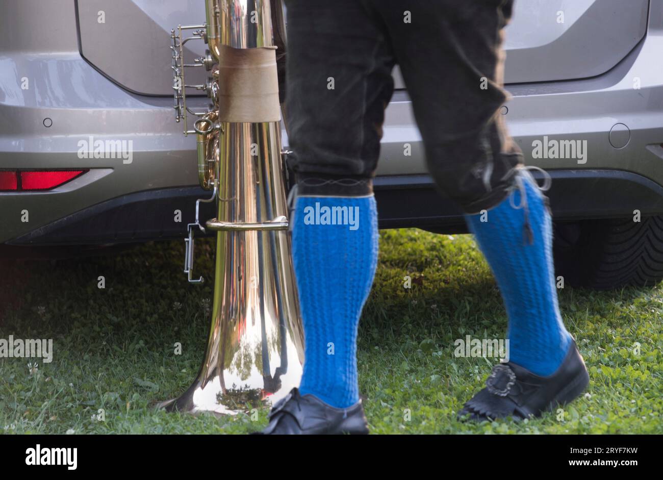 Tuba, un tradizionale strumento di musica in ottone Foto Stock