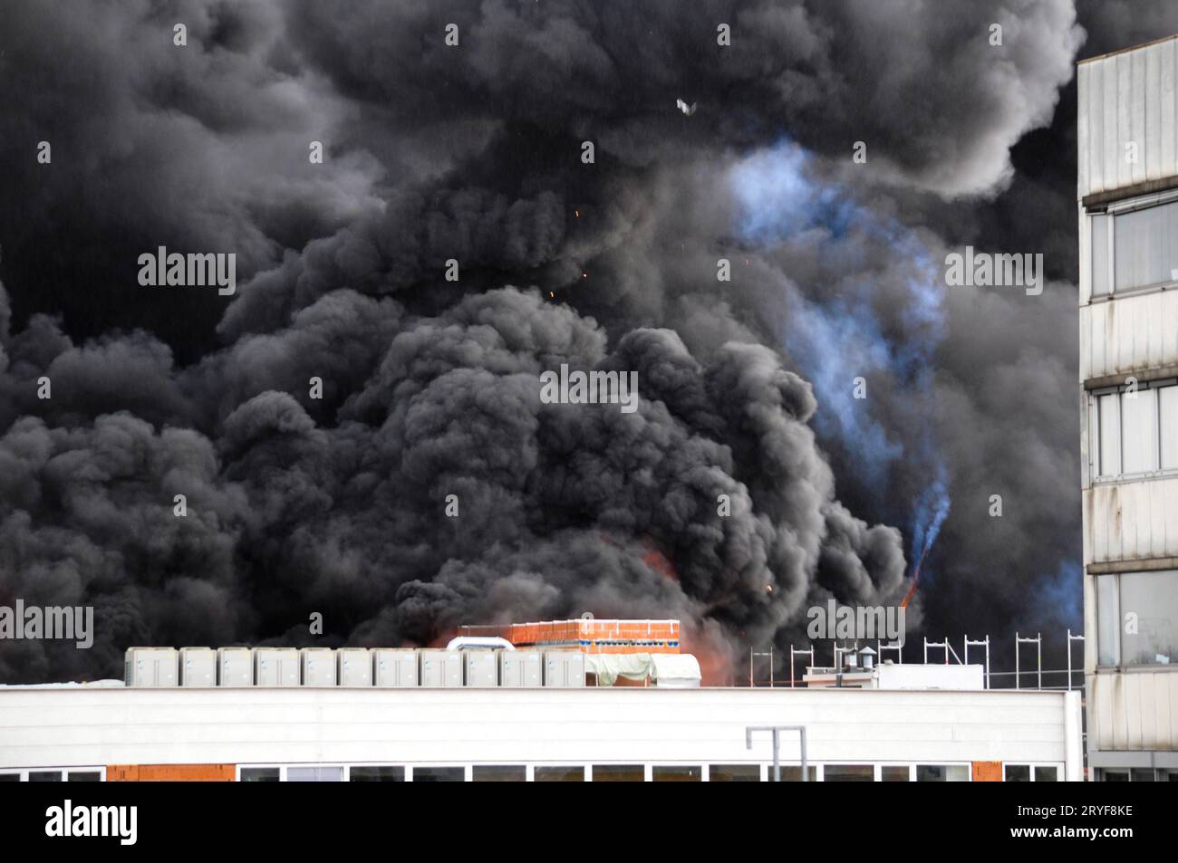 Gas di combustione tossico negli incendi Foto Stock