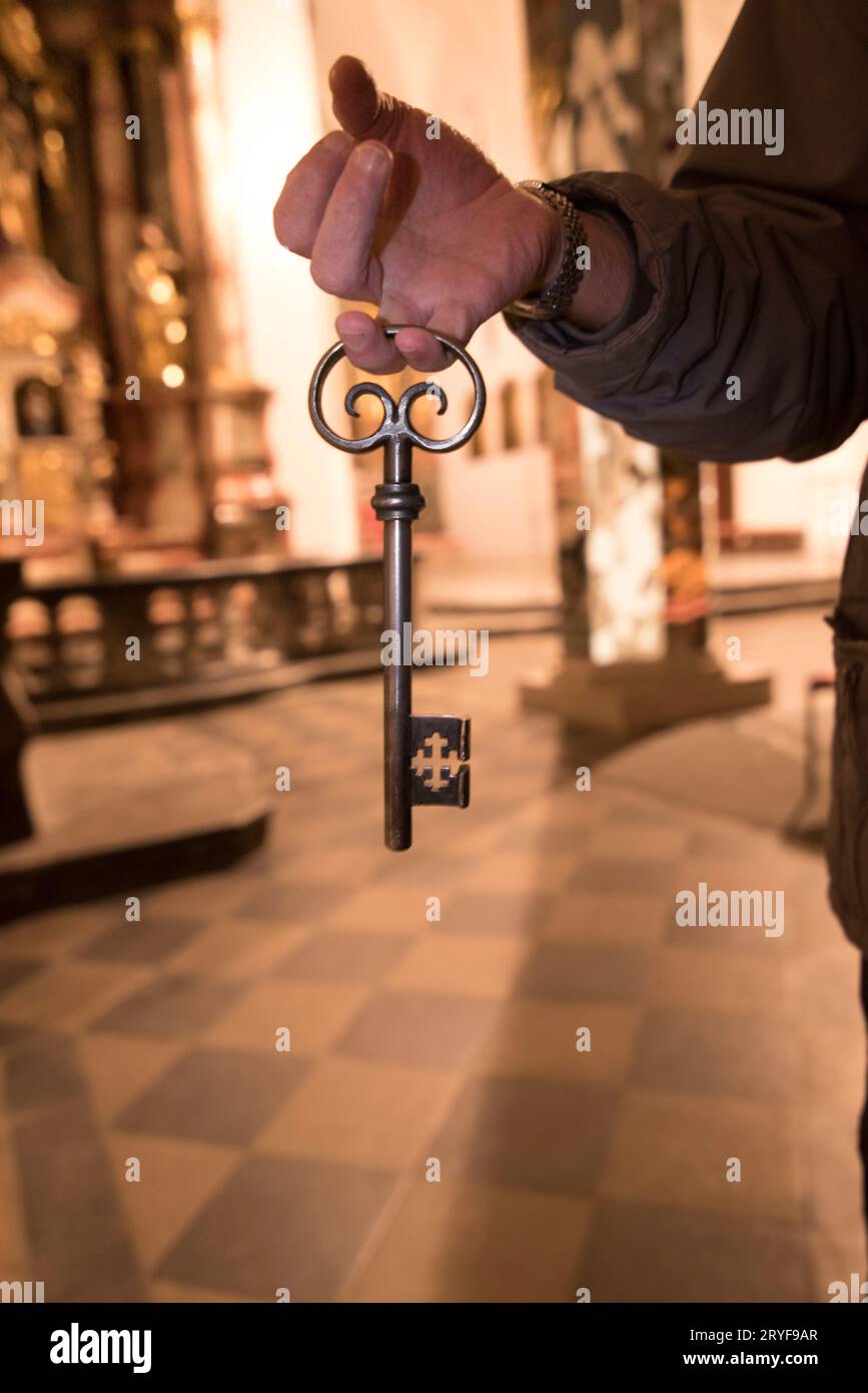 Vecchia chiave per il bloccaggio e l'apertura delle portiere Foto Stock