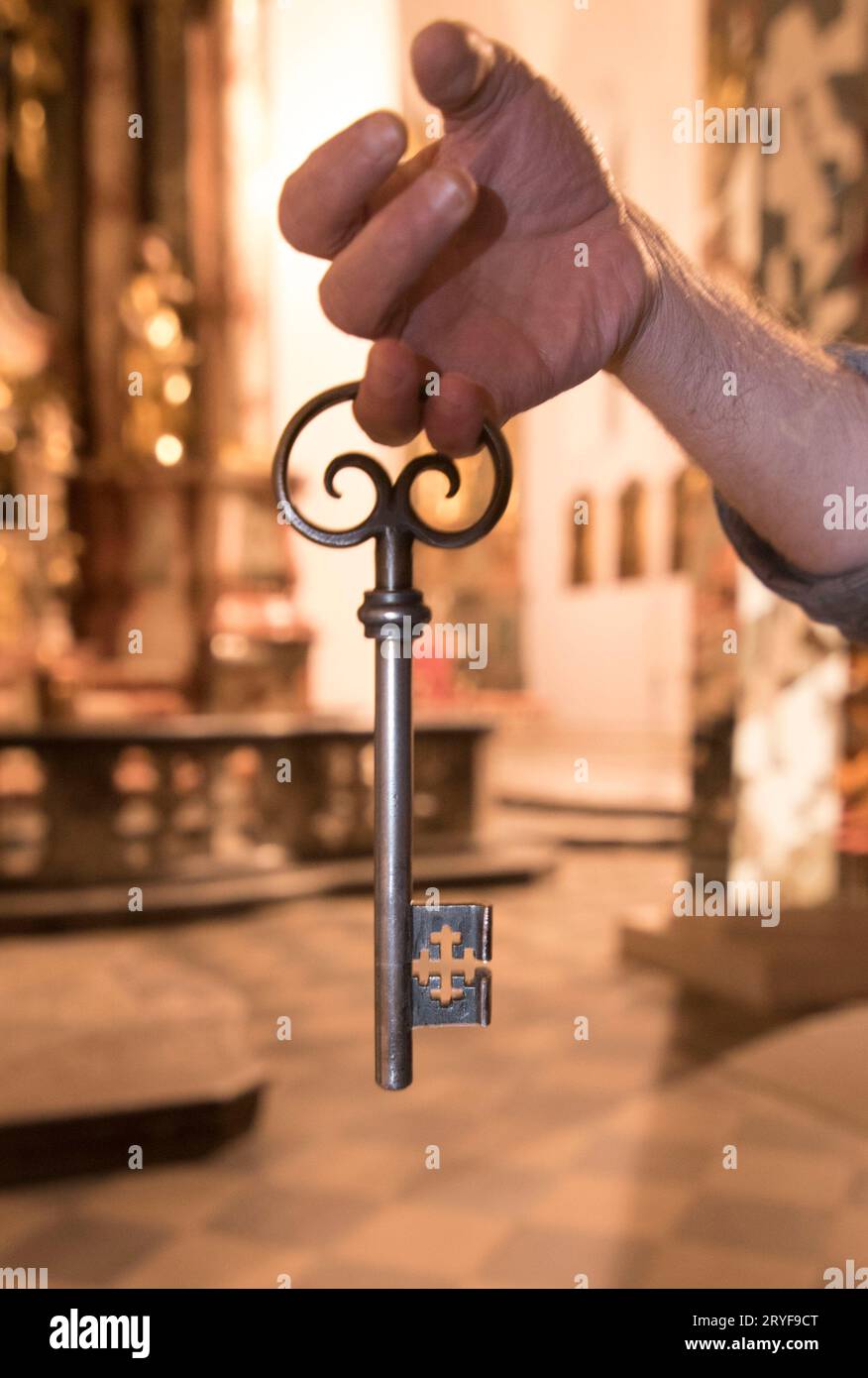 Vecchia chiave per il bloccaggio e l'apertura delle portiere Foto Stock