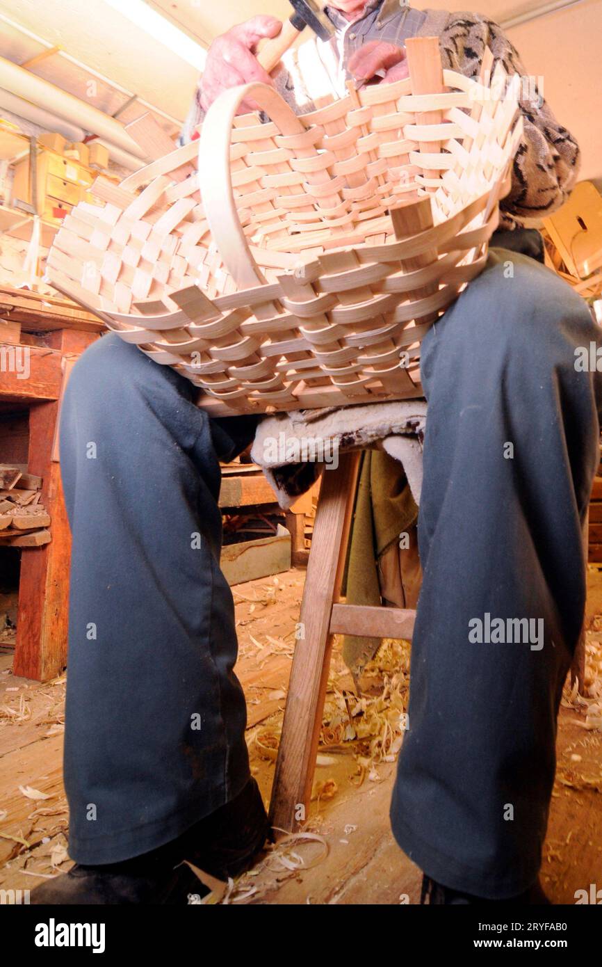 Un cestello trita un cestello Foto Stock