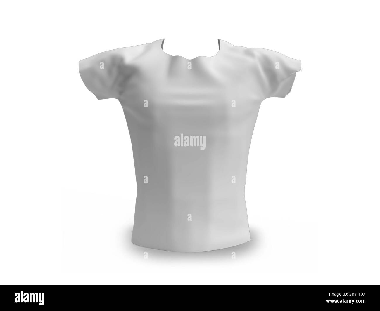 Camicia 3D Illustration Mockup Scene su sfondo bianco isolato Foto Stock