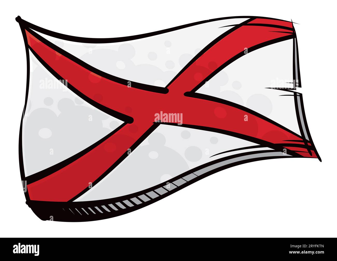 Bandiera dello stato dell'Alabama creata in stile graffiti Foto Stock
