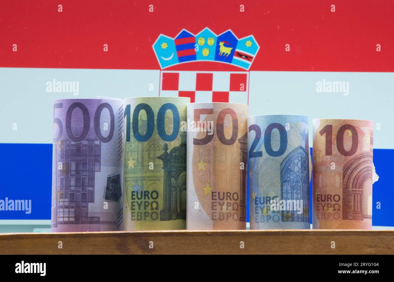 Euro, valuta nell'UE Foto Stock
