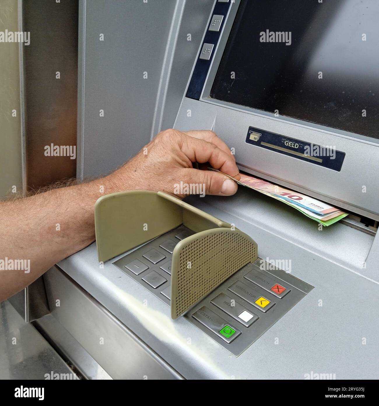 Un bancomat o un bancomat automatizzato Foto Stock