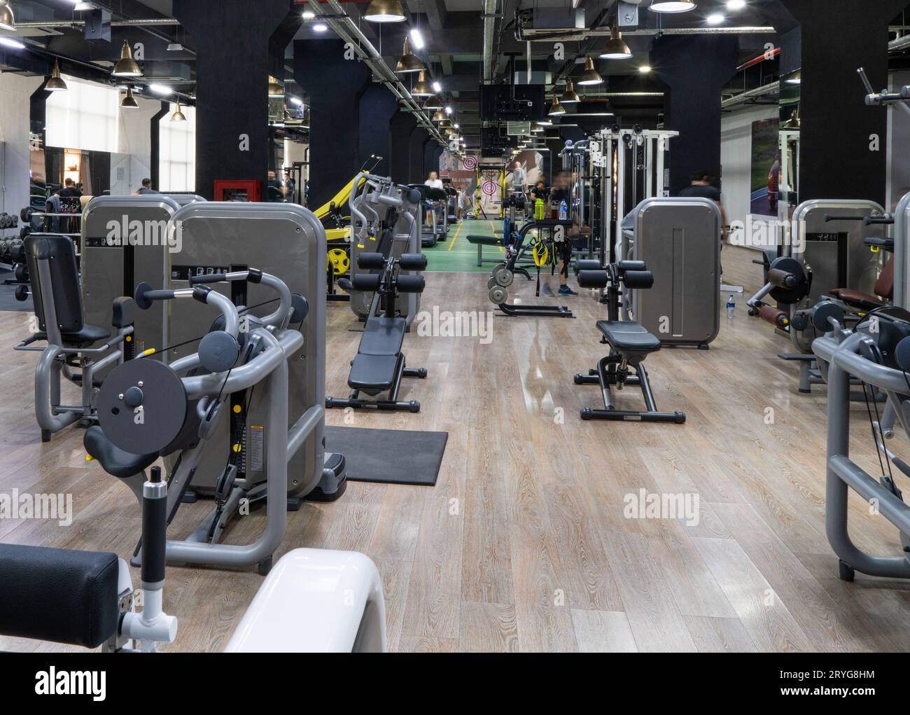 Gli interni del complesso sportivo sono dotati di tutti i servizi Foto Stock