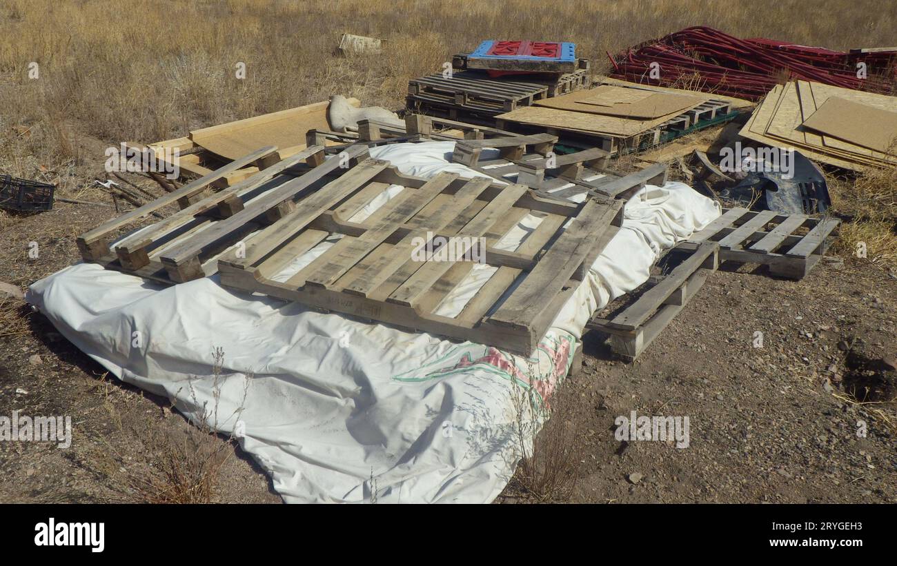 Costruzioni in legno nell'industria edile Foto Stock