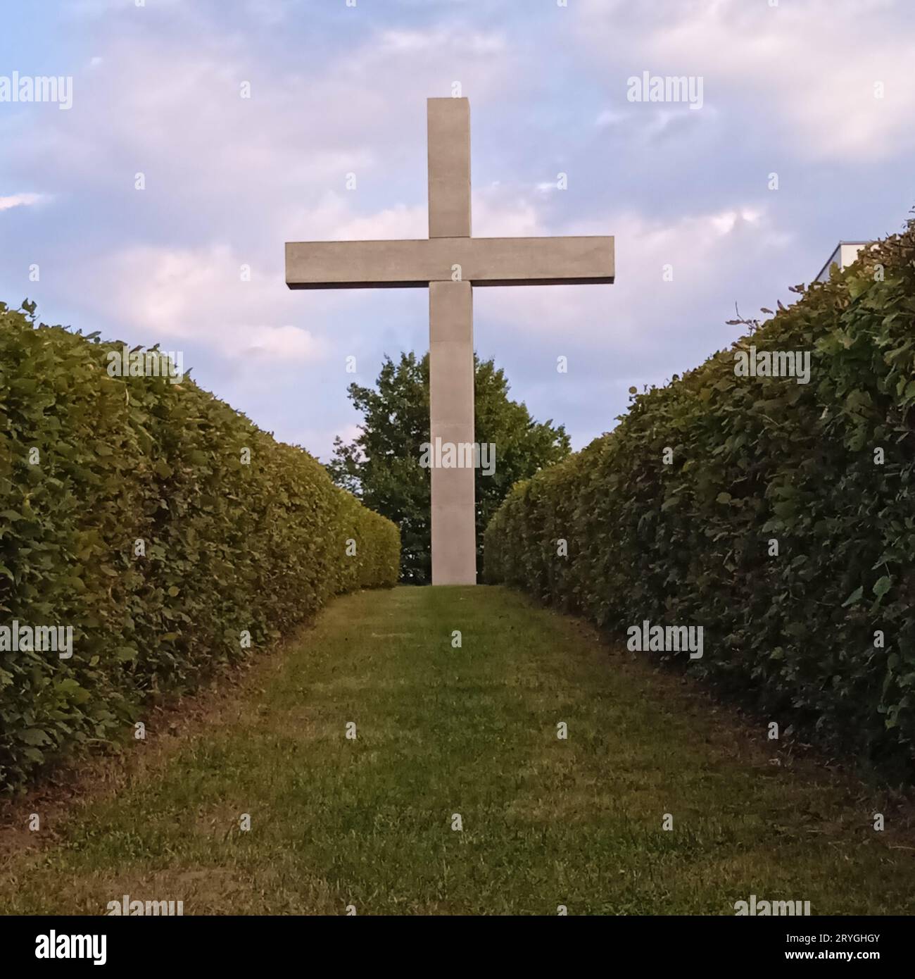 Croce cristiana o crocifisso, simbolo della morte di Gesù Foto Stock