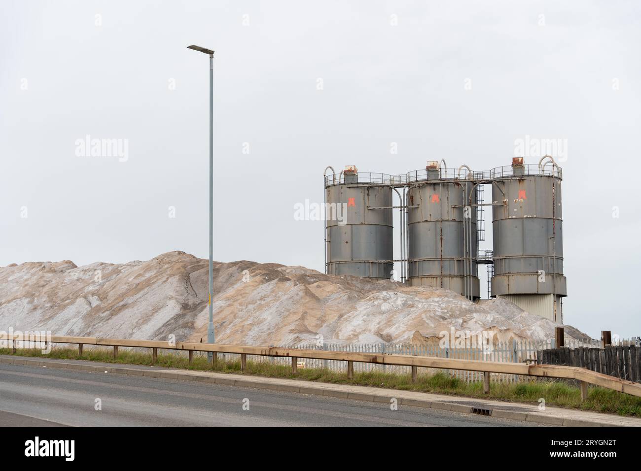 Impianto di stoccaggio del sale alla rinfusa di Cobra Middlesbrough a North Road, Middlesbrough, Regno Unito Foto Stock