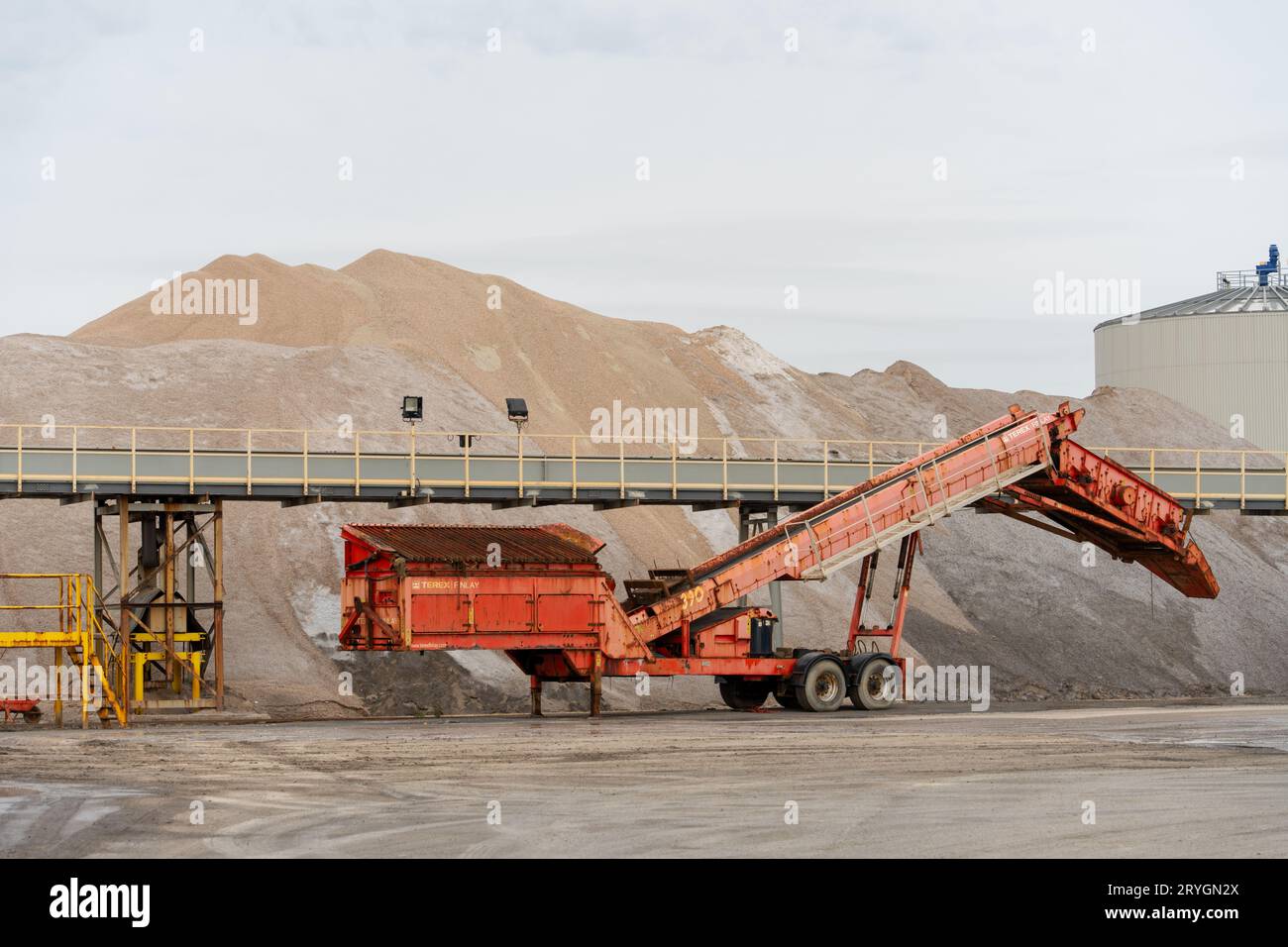 Impianto di stoccaggio del sale alla rinfusa di Cobra Middlesbrough a North Road, Middlesbrough, Regno Unito Foto Stock