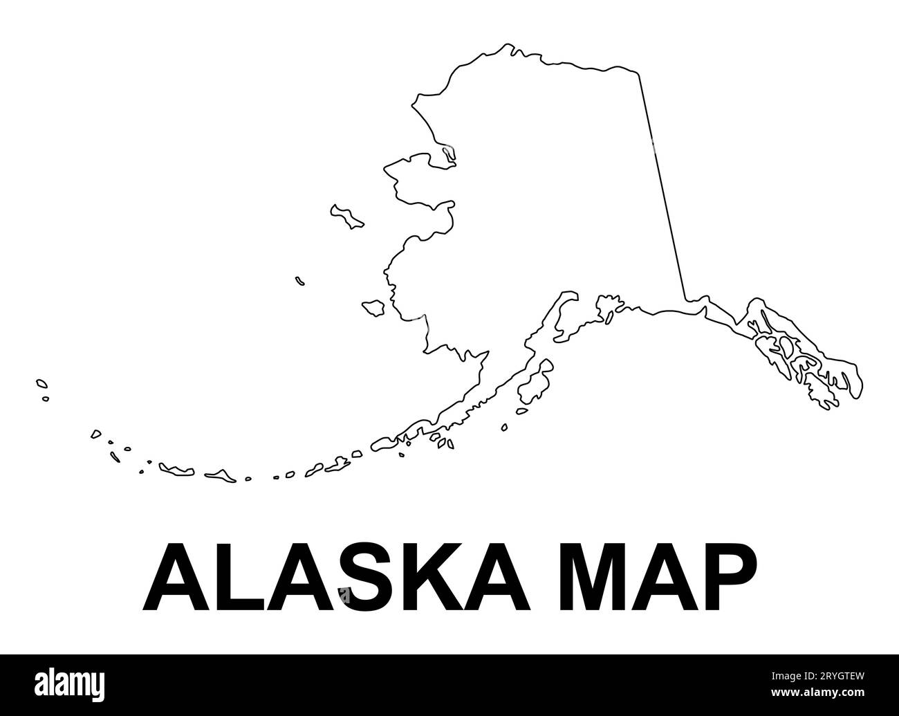Forma della mappa dell'Alaska, stati uniti d'america. Icona Flat Concept illustrazione vettoriale . Illustrazione Vettoriale