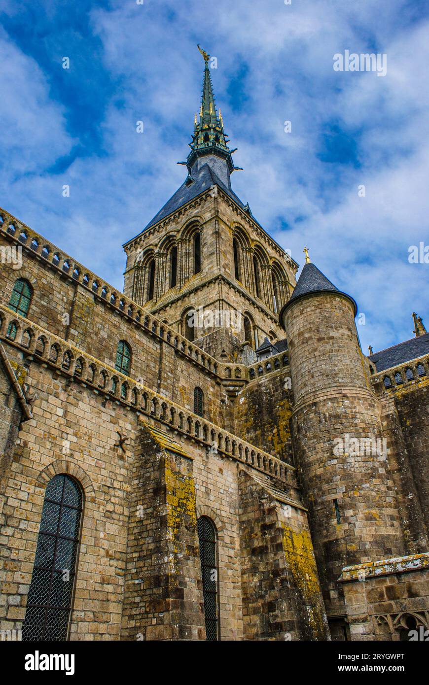 Mont Saint Michel (regione Francia Normandia) Foto Stock